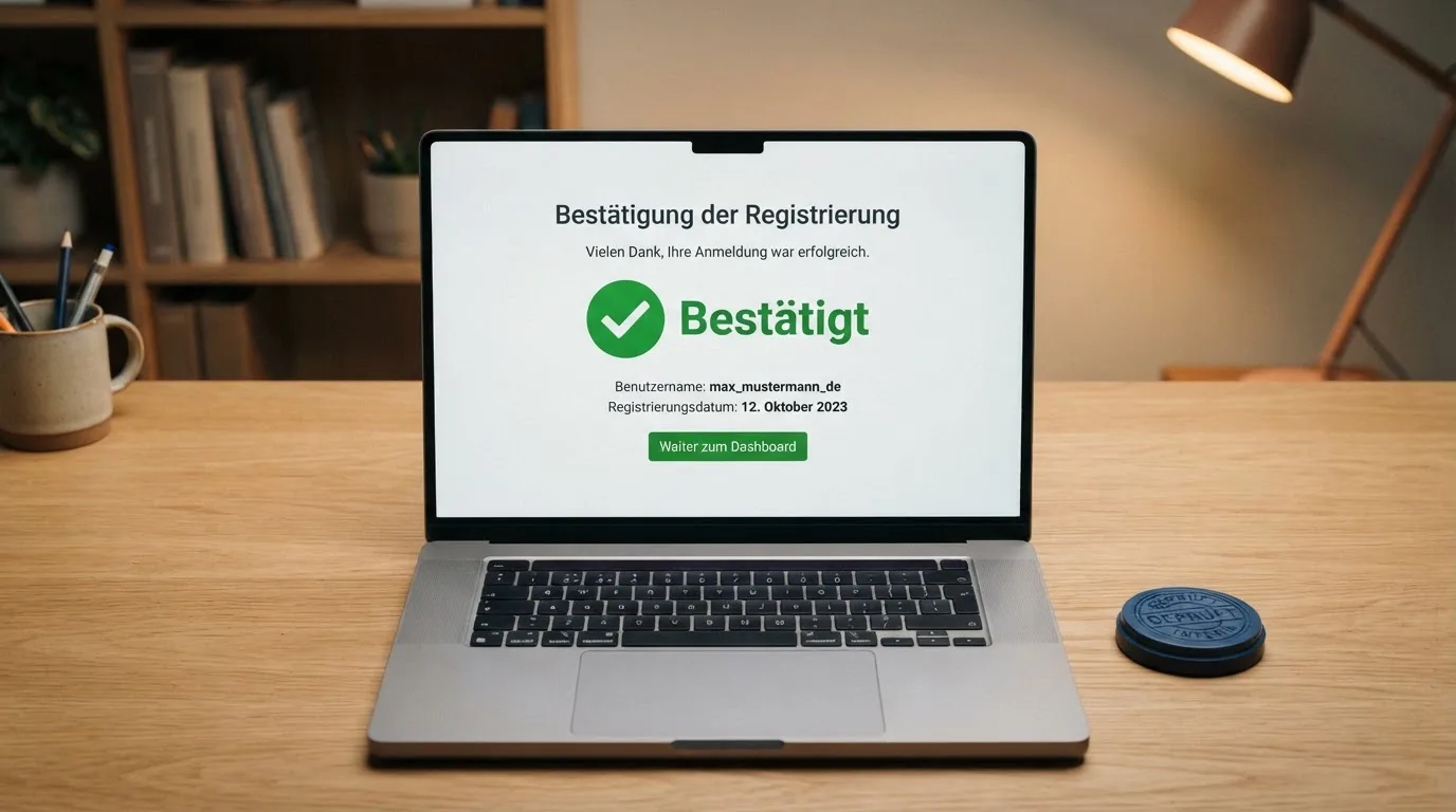 Nahaufnahme eines Aktenordners mit einem amtlichen Genehmigungsschreiben.